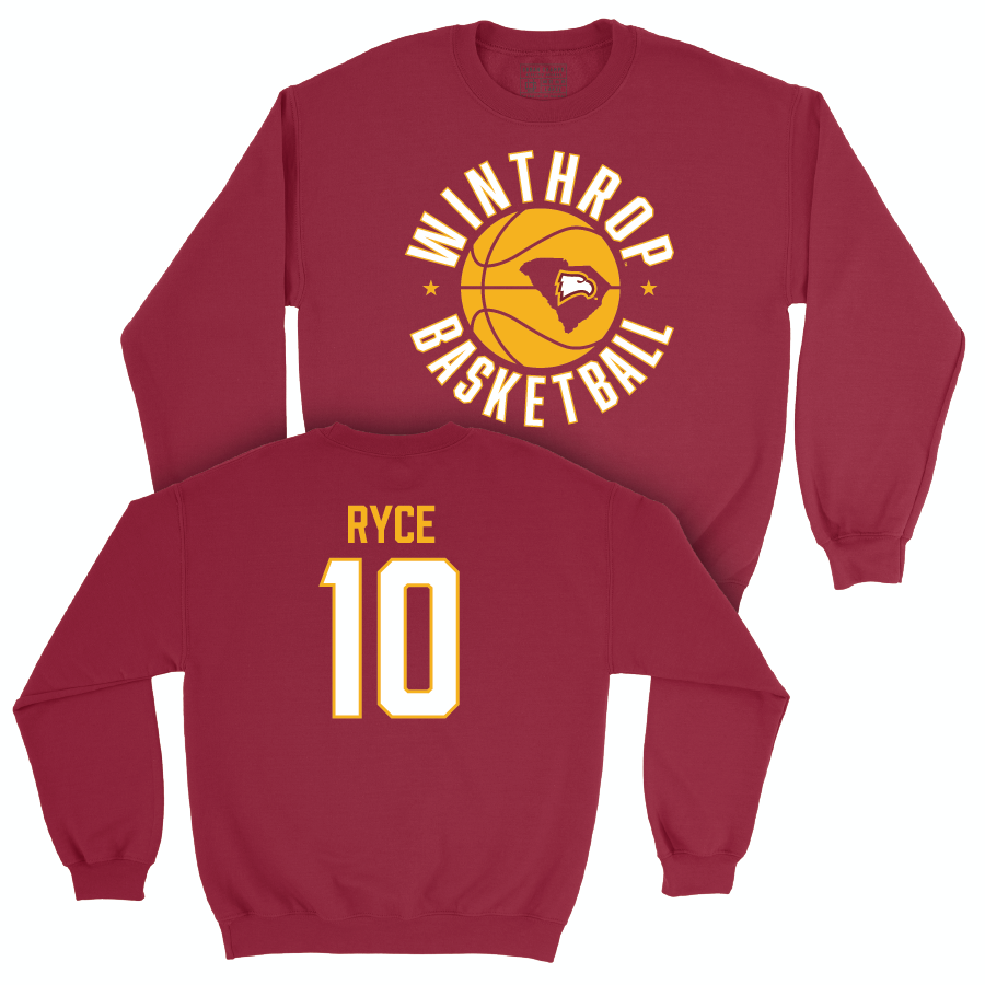 Winthrop Women's Basketball Maroon Hardwood Crew - Jada Ryce Small