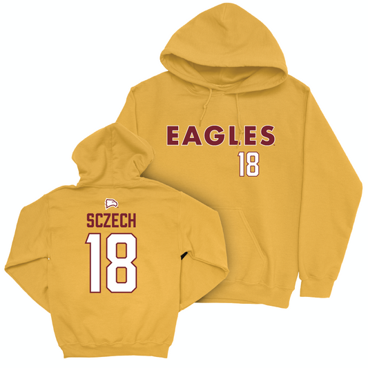 Winthrop Men's Soccer Gold Eagles Hoodie - Josh Sczech Small