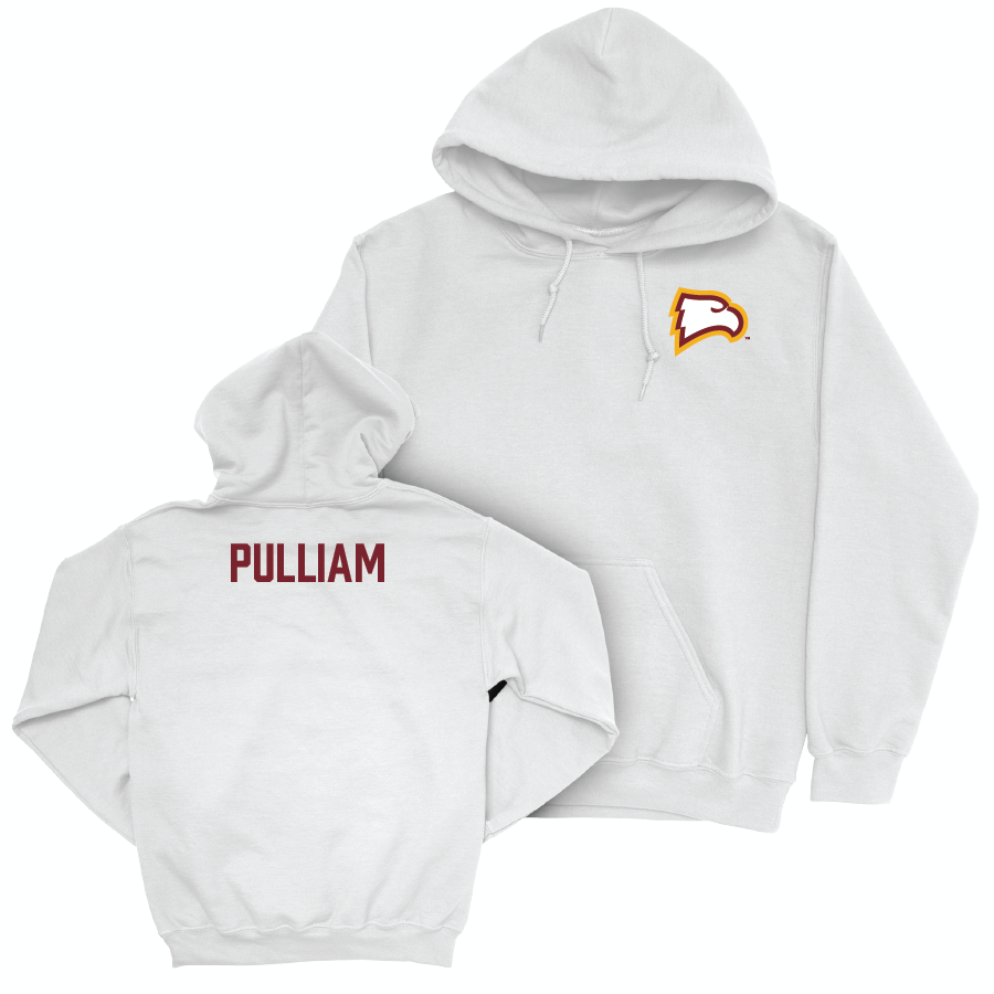 Winthrop Men's Track & Field White Logo Hoodie - Kendrick Pulliam Small