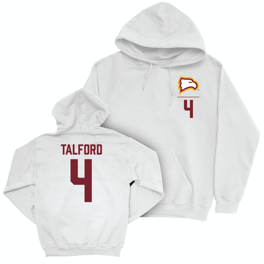 Winthrop Men's Basketball White Logo Hoodie - Kelton Talford Small