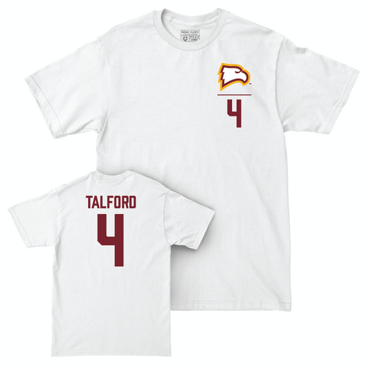 Winthrop Men's Basketball White Logo Comfort Colors Tee - Kelton Talford Small