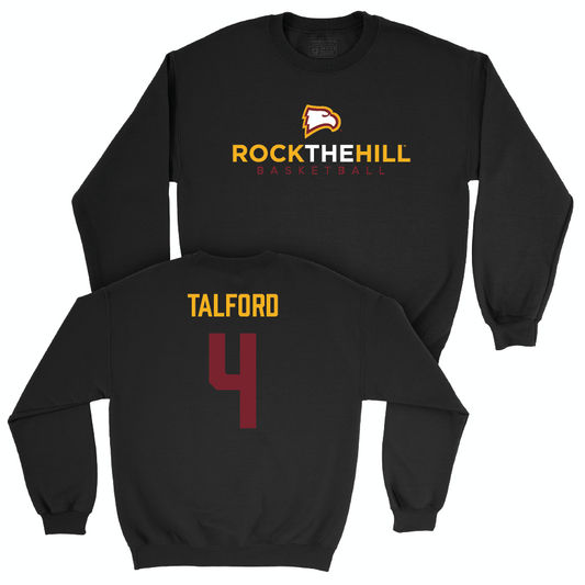 Winthrop Men's Basketball Black Club Crew - Kelton Talford Small