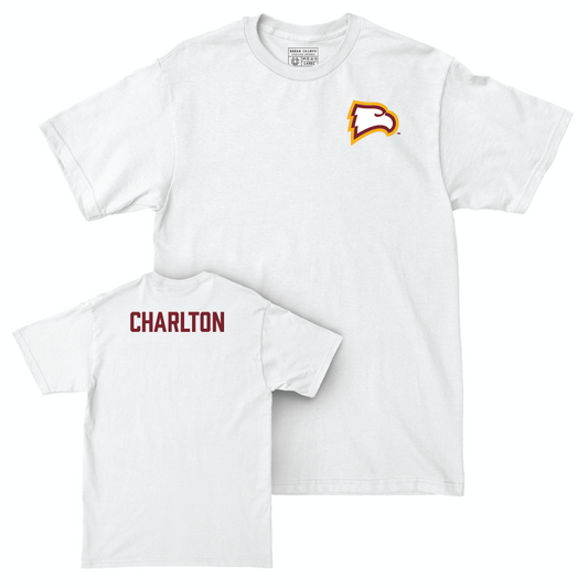 Winthrop Women's Track & Field White Logo Comfort Colors Tee - Lauren Charlton Small