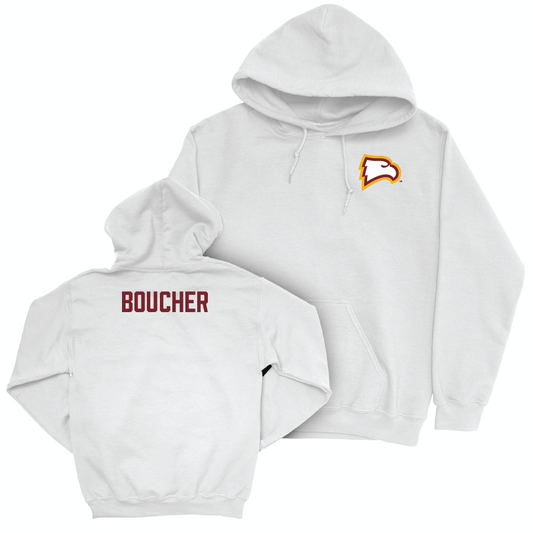 Winthrop Men's Track & Field White Logo Hoodie - Michael Boucher Small