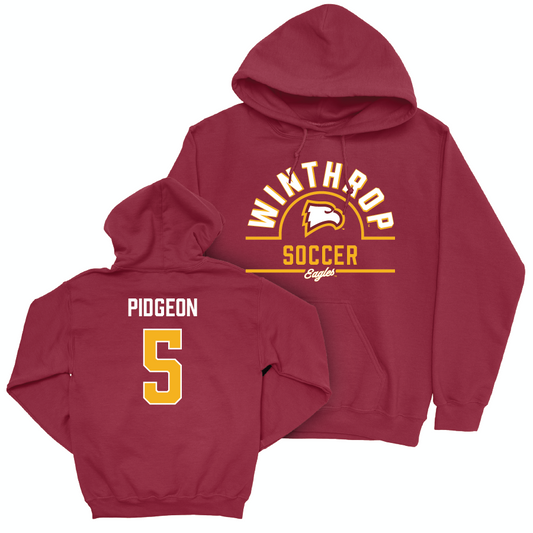 Winthrop Men's Soccer Maroon Arch Hoodie - Samuel Pidgeon Small