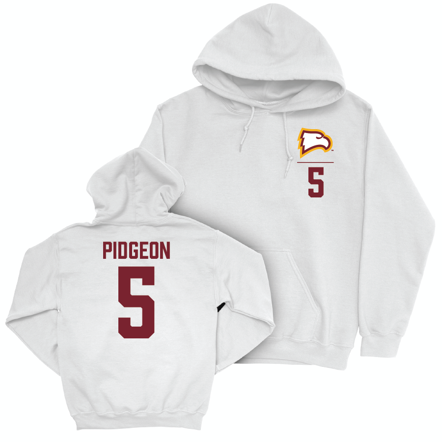 Winthrop Men's Soccer White Logo Hoodie - Samuel Pidgeon Small