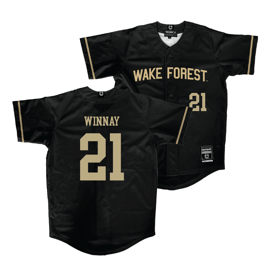 Wake Forest Baseball Black Jersey - Jack Winnay | #21