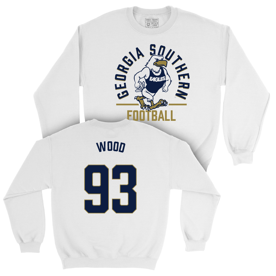 Georgia Southern Football White Classic Crew  - Gaines Wood