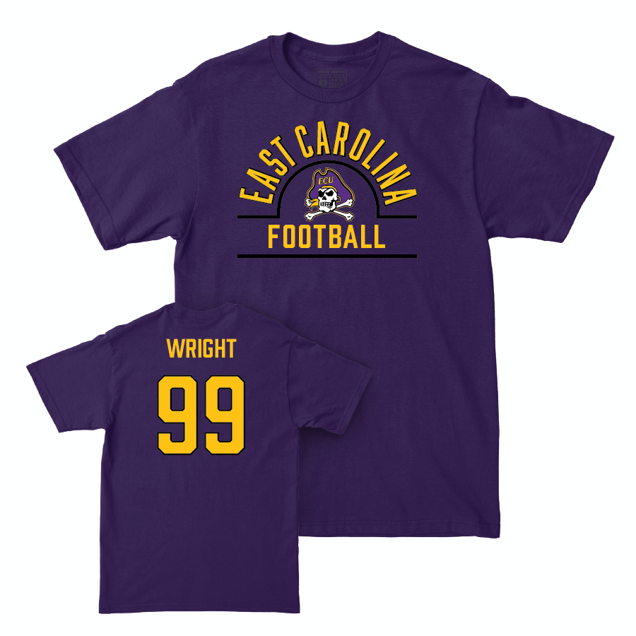 East Carolina Football Purple Arch Tee - Logan Wright