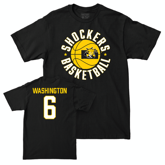 Wichita State Men's Basketball Black Hardwood Tee  - Corey Washington