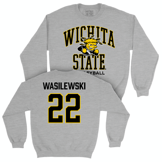 Wichita State Women's Volleyball Sport Grey Classic Crew   - Nadia Wasilewski