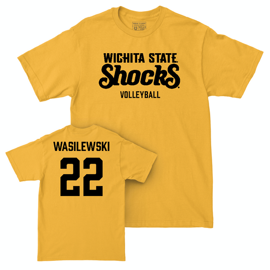 Wichita State Women's Volleyball Gold Shocks Tee   - Nadia Wasilewski