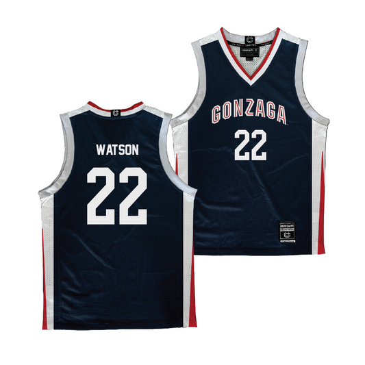 Gonzaga Men's Basketball Navy Jersey - Anton Watson | #22