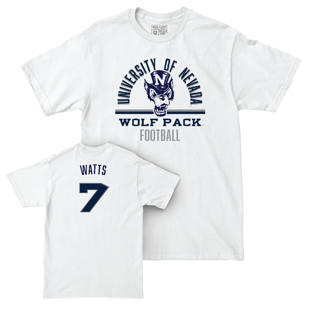 Nevada Football White Classic Comfort Colors Tee - Drue Watts