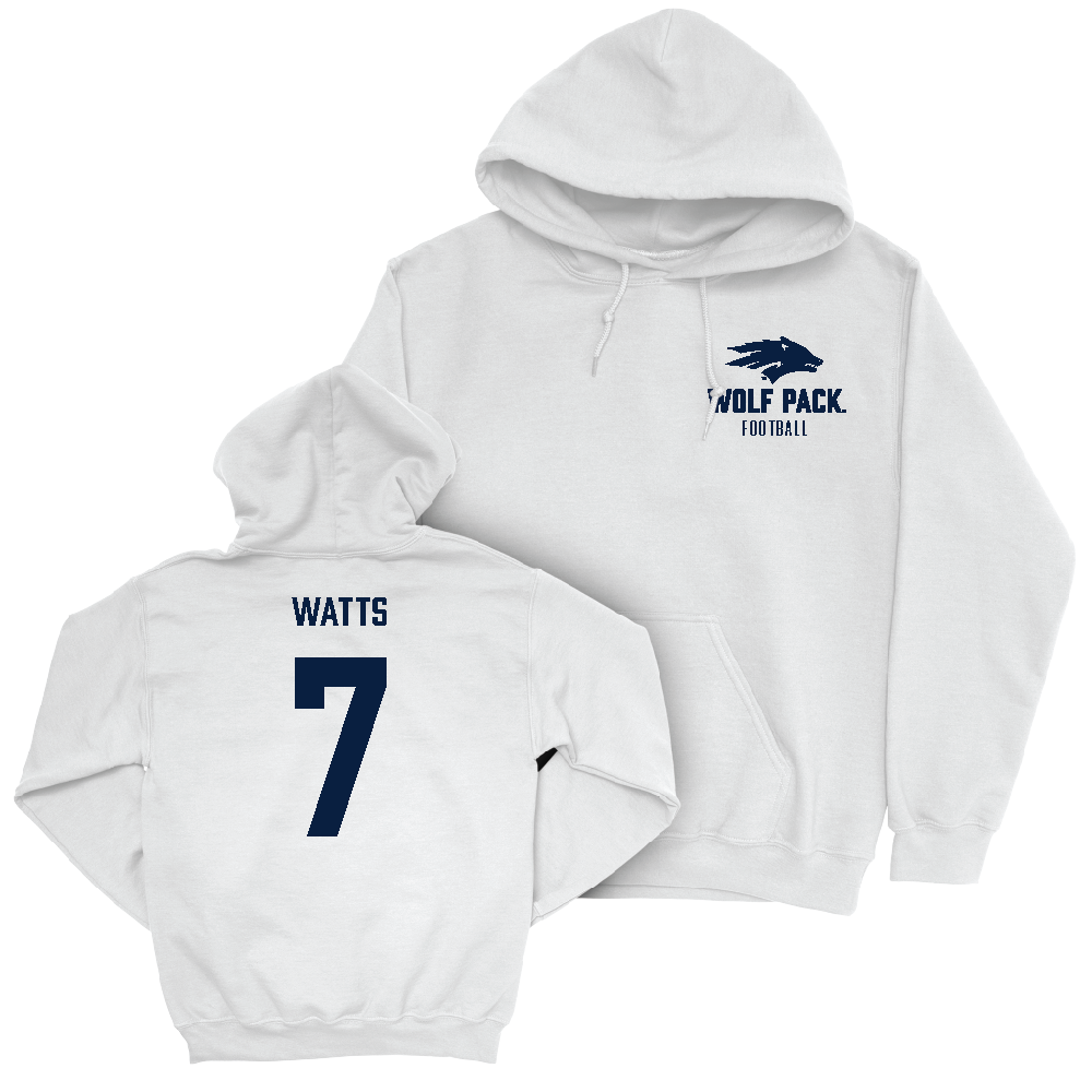 Nevada Football White Logo Hoodie - Drue Watts