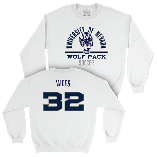 Nevada Women's Soccer White Classic Crew - Eva Wees