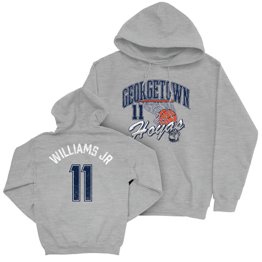 Georgetown Men's Basketball Sport Grey Hardwood Hoodie  - Curtis Williams Jr