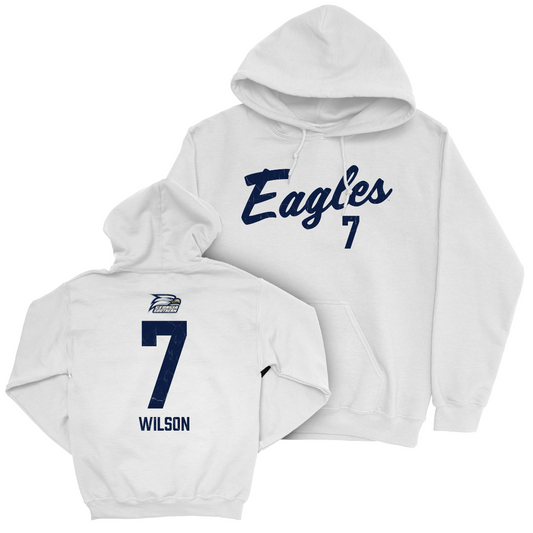 Georgia Southern Women's Soccer White Script Hoodie  - Kendall Wilson