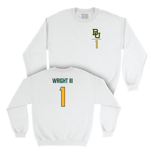 Baylor Men's Basketball White Logo Crew  - Robert Wright III