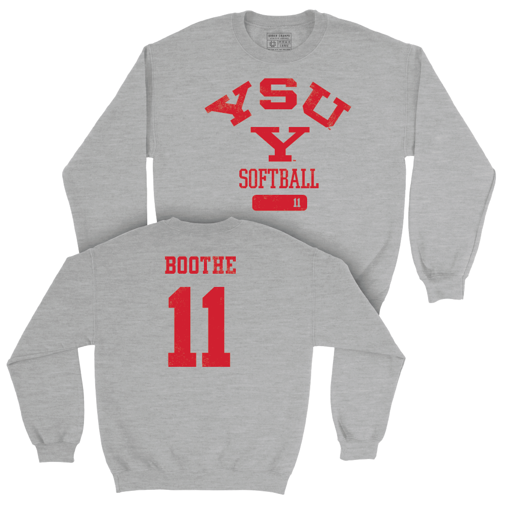 Youngstown State Softball Sport Grey Varsity Crew - Alivia Boothe Small