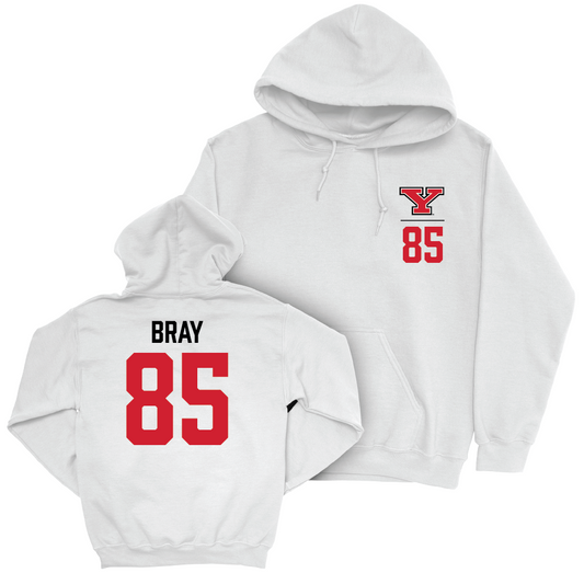 Youngstown State Football White Logo Hoodie - Austin Bray Small