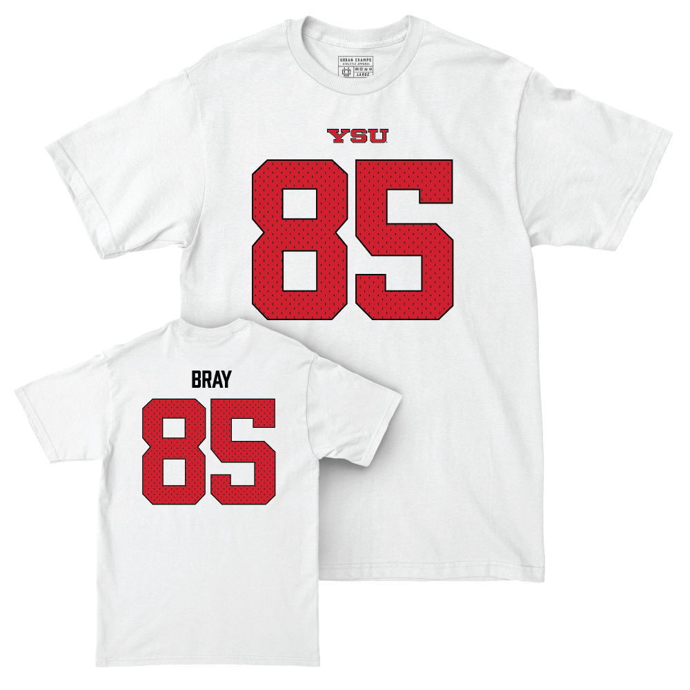 Youngstown State Football White Blitz Comfort Colors Tee - Austin Bray Small