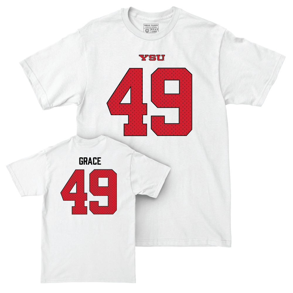 Youngstown State Football White Blitz Comfort Colors Tee - Alex Grace Small