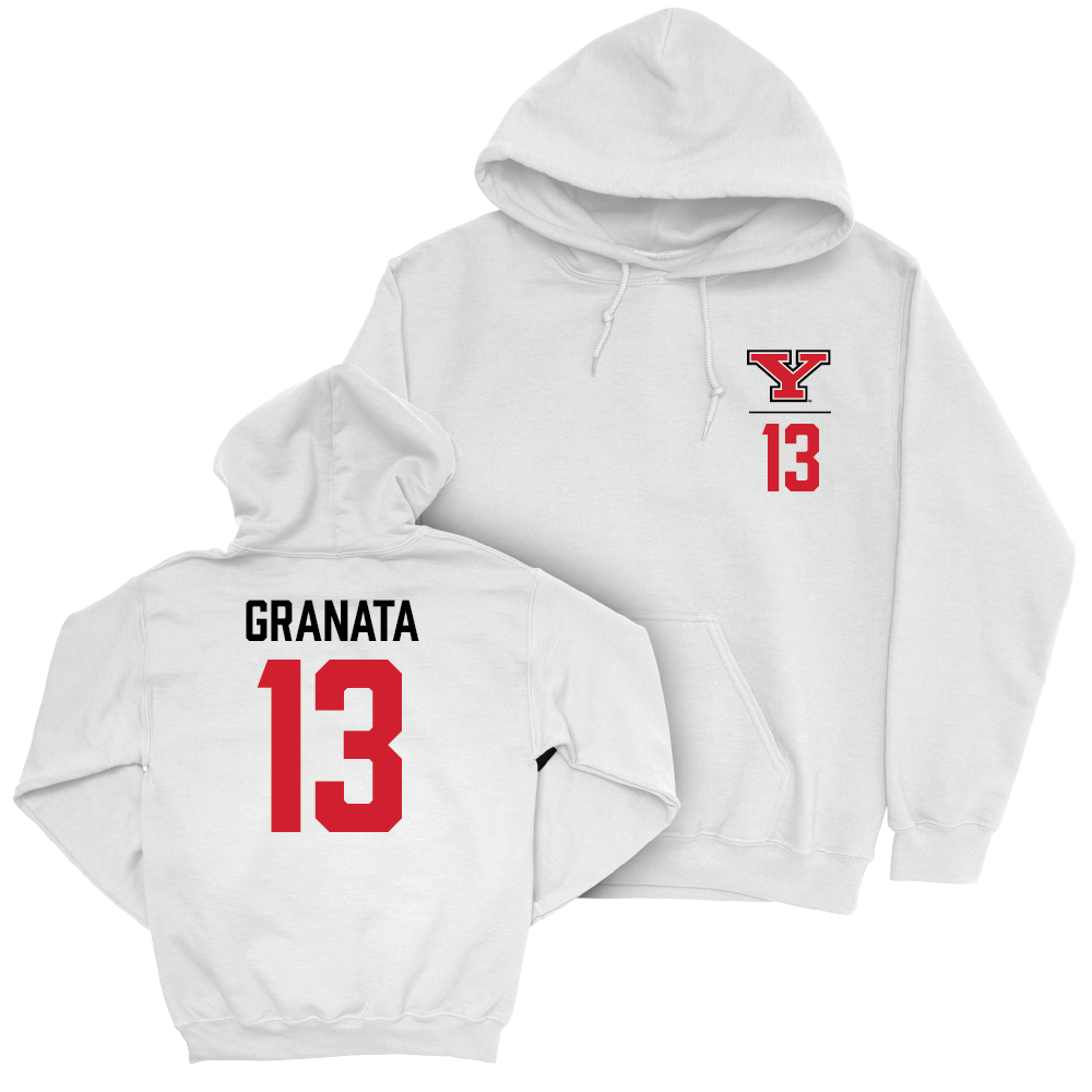 Youngstown State Women's Bowling White Logo Hoodie - Amanda Granata Small