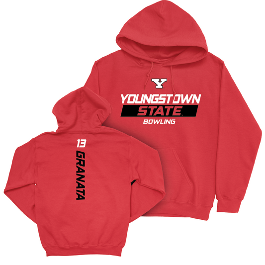 Youngstown State Women's Bowling Red Rush Hoodie - Amanda Granata Small