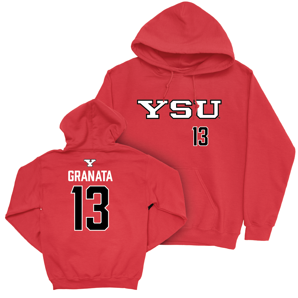 Youngstown State Women's Bowling Red Sideline Hoodie - Amanda Granata Small