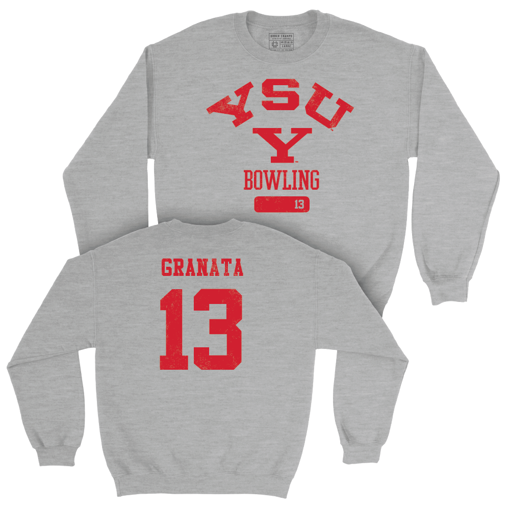 Youngstown State Women's Bowling Sport Grey Varsity Crew - Amanda Granata Small