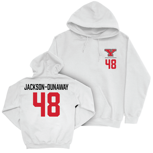 Youngstown State Football White Logo Hoodie - Andrew Jackson-Dunaway Small