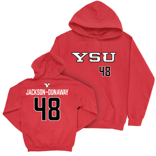 Youngstown State Football Red Sideline Hoodie - Andrew Jackson-Dunaway Small