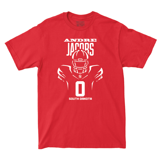 South Dakota Football Red End Zone Tee - Andre Jacobs