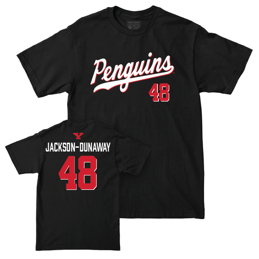 Youngstown State Football Black Script Tee - Andrew Jackson-Dunaway Small