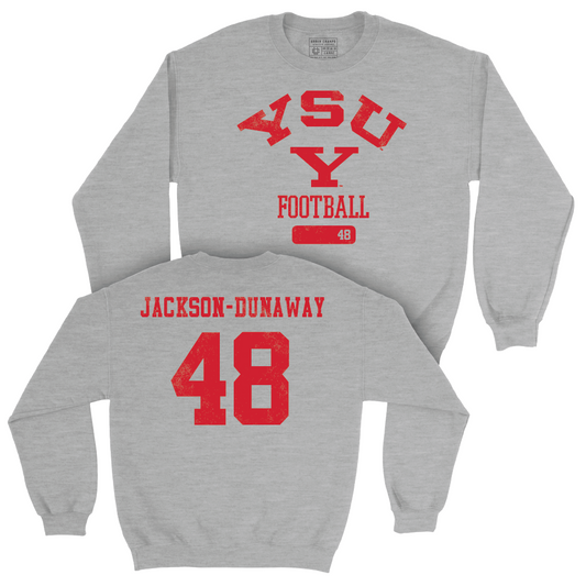 Youngstown State Football Sport Grey Varsity Crew - Andrew Jackson-Dunaway Small