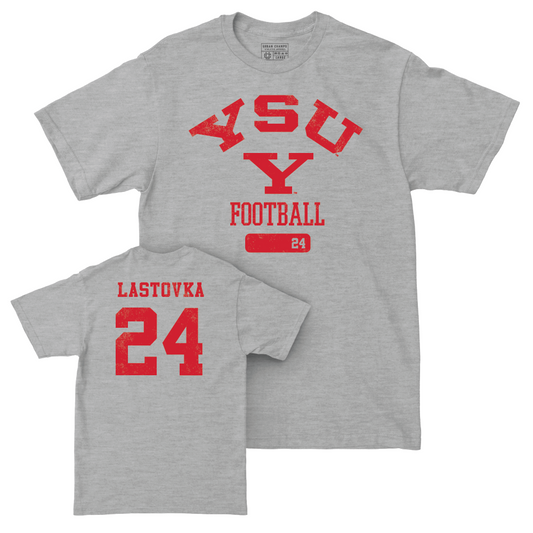 Youngstown State Football Sport Grey Varsity Tee - Andrew Lastovka Small