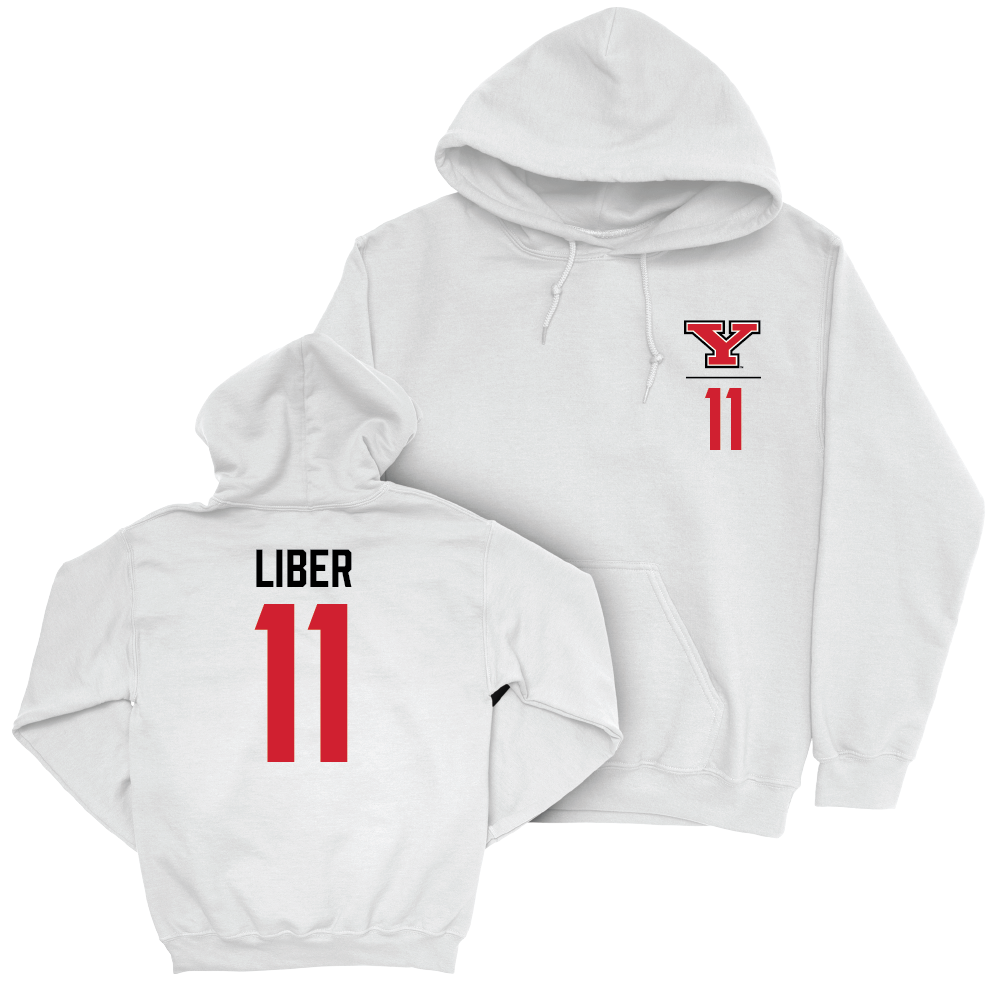 Youngstown State Women's Basketball White Logo Hoodie - Abby Liber Small