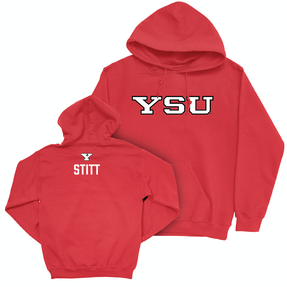 Youngstown State Men's Track & Field Red Sideline Hoodie - Abram Stitt Small