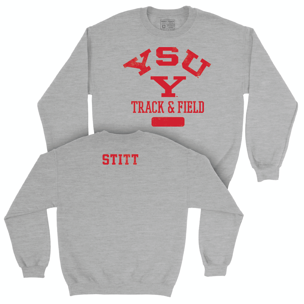 Youngstown State Men's Track & Field Sport Grey Varsity Crew - Abram Stitt Small