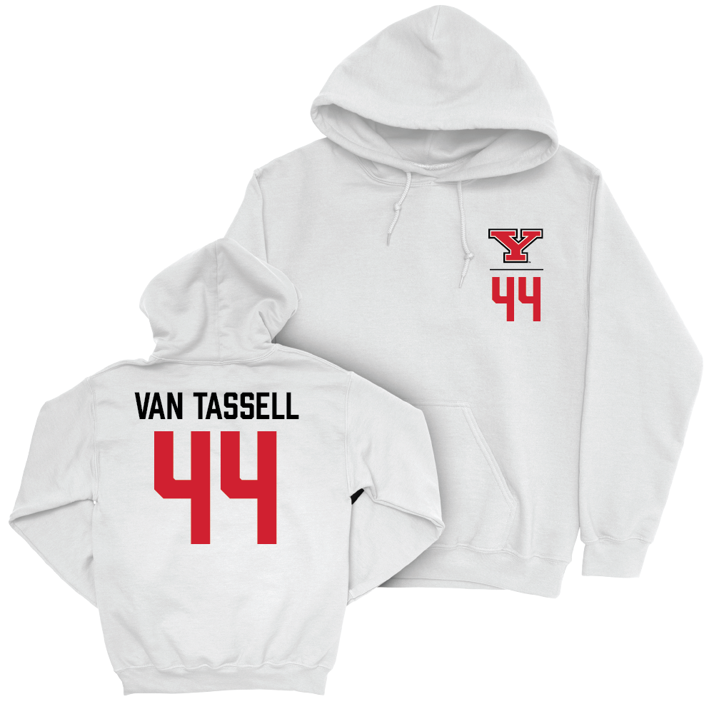 Youngstown State Women's Basketball White Logo Hoodie - Ashlynn Van Tassell Small