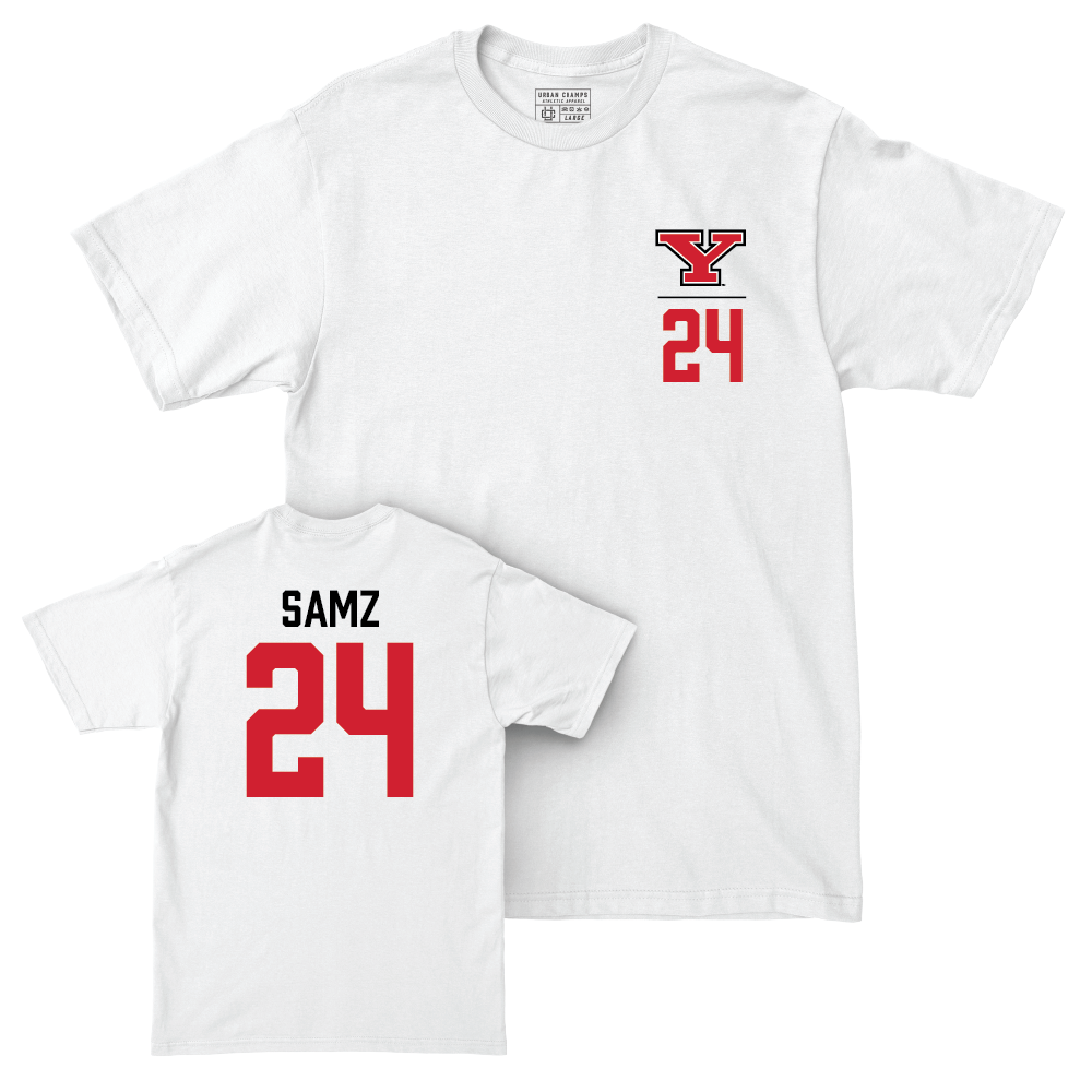 Youngstown State Women's Basketball White Logo Comfort Colors Tee - Bella Samz Small