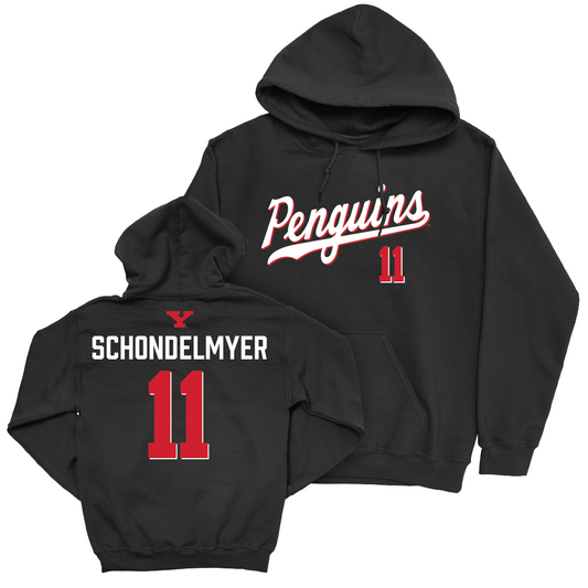 Youngstown State Football Black Script Hoodie - Bryce Schondelmyer Small