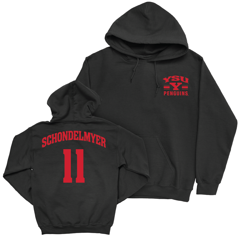 Youngstown State Football Black Victory Hoodie - Bryce Schondelmyer Small