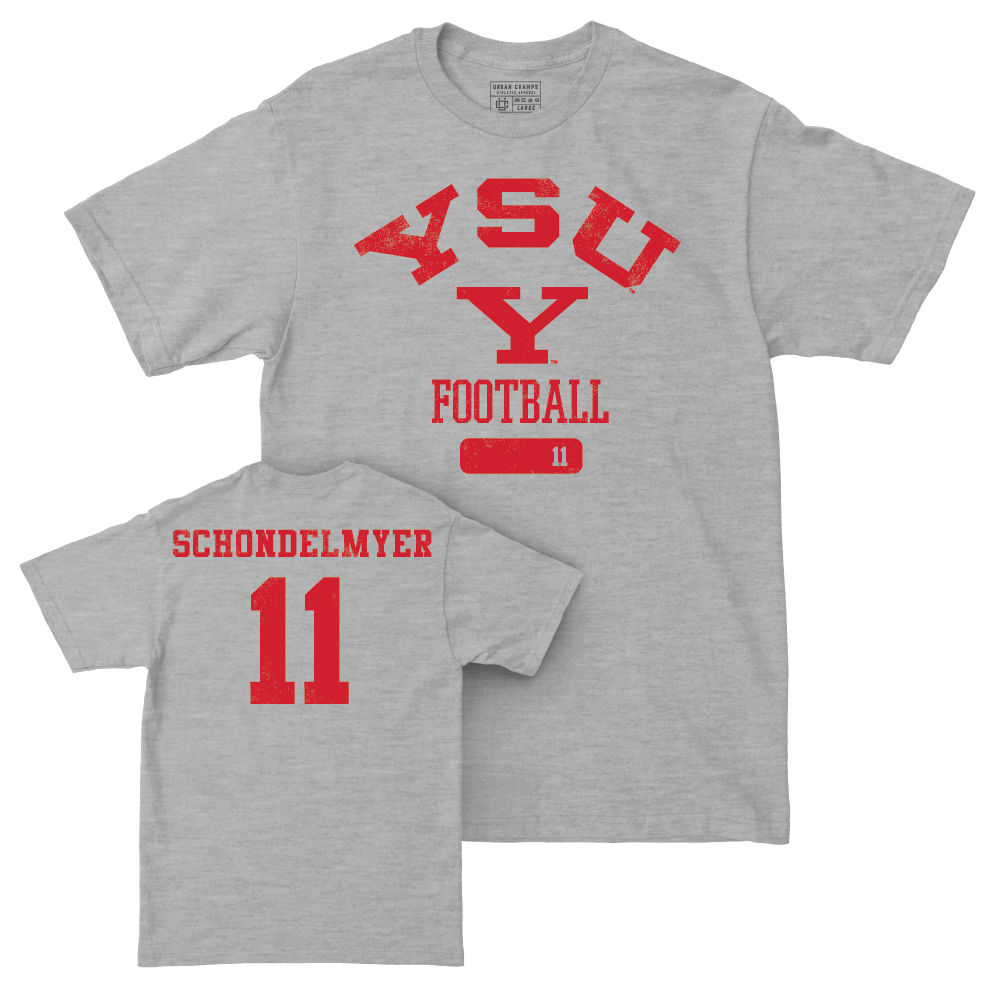 Youngstown State Football Sport Grey Varsity Tee - Bryce Schondelmyer Small