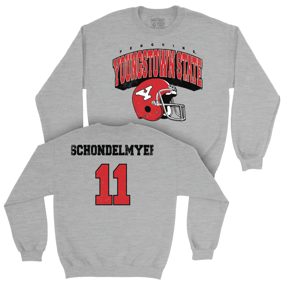 Youngstown State Football Sport Grey Kick Off Crew - Bryce Schondelmyer Small