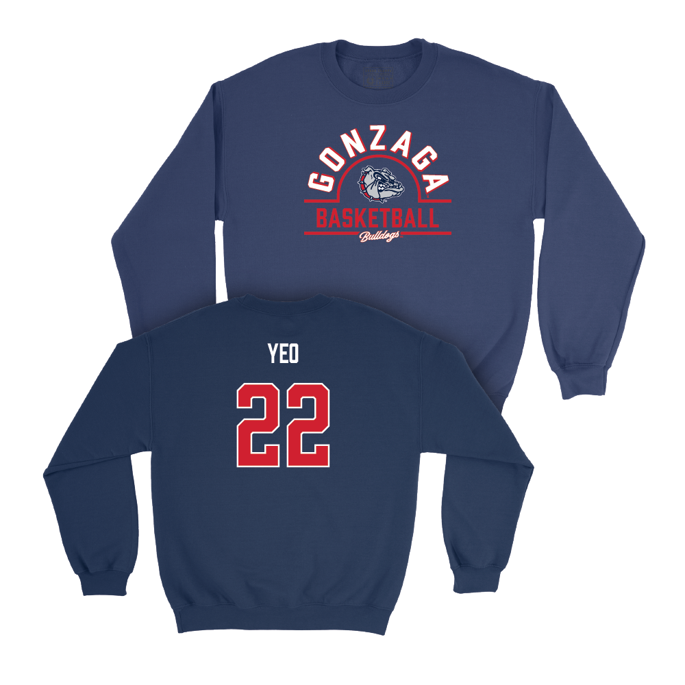 Gonzaga Men's Basketball Navy Arch Crew - Jun Seok Yeo