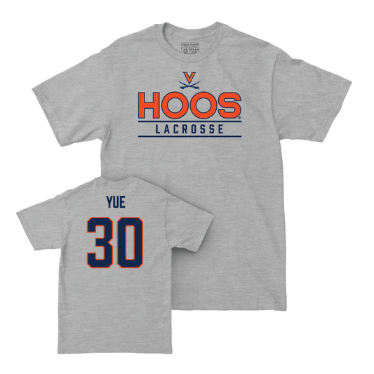 Virginia Men's Lacrosse Sport Grey Hoos Tee  - Bennett Yue