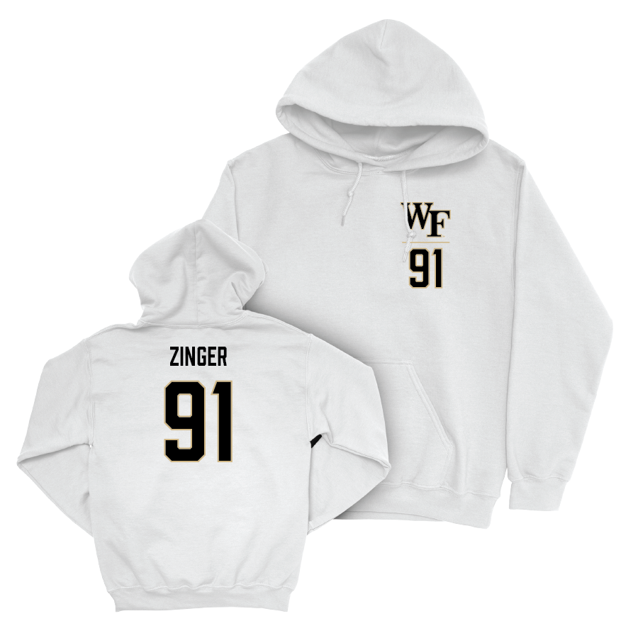 Wake Forest Football White Logo Hoodie  - Zach Zinger