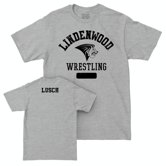 Lindenwood Wrestling Sport Grey Varsity Tee - Bailey Lusch